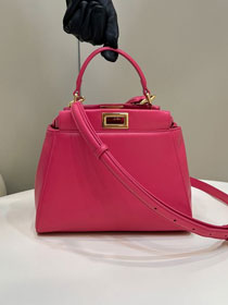 Fendi original lambskin small peekaboo bag 8BN244 rose red