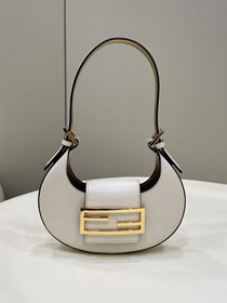 Fendi original calfskin cookie mini hobo bag 8BS065 white