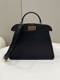 Fendi original calfskin small peekaboo ISeeU bag 8BN327-3 black