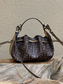 Fendi original fabric mini pomodorino bag 8BS059 brown