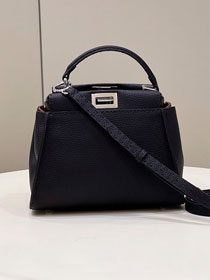 Fendi original grained calfskin small peekaboo bag 8BN244 black