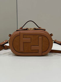 Fendi original suede O-Lock mini camera case 8BS058 brown