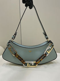 Fendi original calfskin O-Lock swing pouch 8BS068 mint green