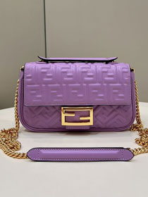 Fendi original lambskin chain baguette bag 8BR793 purple