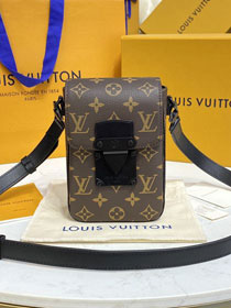 Louis vuitton original monogram canvas s-lock wearable wallet M81522 black