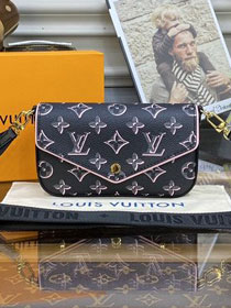 Louis vuitton original calfskin multi felicie pochette M81471 black