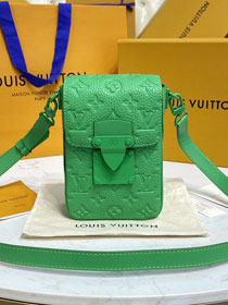 Louis vuitton original calfskin s-lock wearable wallet M81525 green