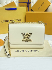 Louis vuitton original epi leather twist mm 59761 white