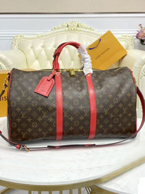 Louis vuitton original monogram canvas keepall 50 M46259 red