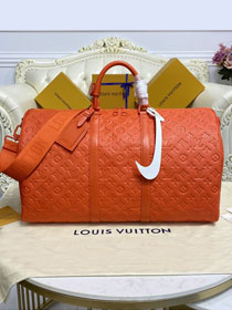 Louis vuitton original calfskin keepall 50 M20963 orange