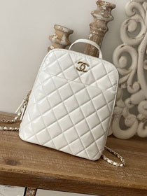 CC original calfskin small backpack AS3332 white