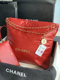 CC original calfskin 22 medium handbag AS3261 red