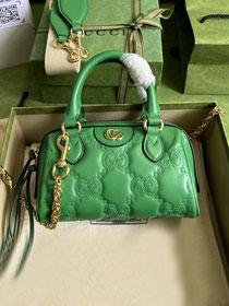 2023 GG original matelasse leather mini bag 702251 green