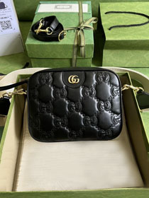 GG original matelasse leather small shoulder bag 702234 black