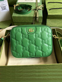 GG original matelasse leather small shoulder bag 702234 green