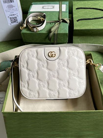 GG original matelasse leather small shoulder bag 702234 white