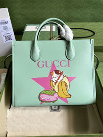 2022 GG original calfskin tote bag 659983 green