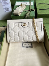 2022 GG original matelasse leather shoulder bag 702200 white