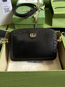 2022 GG original calfskin shoulder bag 710861 black