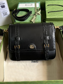 GG original calfskin medium messenger bag 702136 black