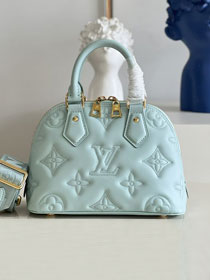 Louis vuitton original calfskin alma BB handbag M20855 water green