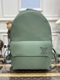 Louis vuitton original calfskin aerogram backpack M57079 green