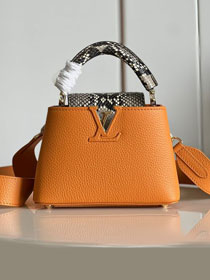 Louis vuitton original calfskin capucines mini handbag M55986 orange