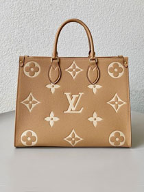 Louis vuitton original calfskin onthego mm M46015 arizona beige