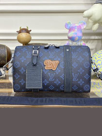 Louis vuitton original monogram canvas keepall city bag M46339 blue