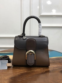 Delvaux original box calfskin brillant mini bag AA0406 grey&coffee