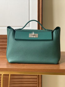 Hermes original togo leather kelly 2424 bag HH03699 peacock green