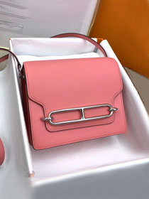 Hermes original evercolor leather roulis bag R18 rose ete