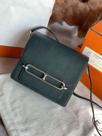 Hermes original evercolor leather roulis bag R18 vert cypres