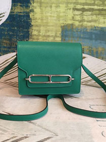 Hermes original evercolor leather roulis bag R18 vert verigo 