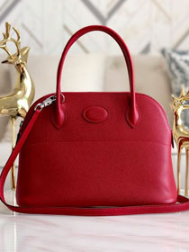 Hermes original epsom leather medium bolide 31 bag B031 red