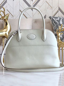 Hermes original epsom leather medium bolide 31 bag B031 white