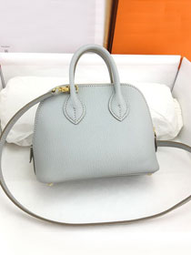 Hermes original chevre leather mini bolide bag H018 pearlash