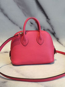 Hermes original chevre leather mini bolide bag H018 rose lipstick