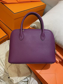 Hermes original togo leather bolide 25 bag B025 anemone