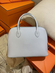 Hermes original togo leather bolide 25 bag B025 blue pale