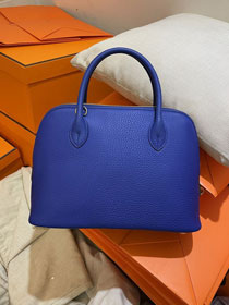 Hermes original togo leather bolide 25 bag B025 electric blue