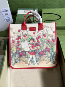 GG origianl canvas medium tote bag 550763 red