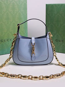 2023 GG original patent calfskin jackie 1961 mini shoulder bag 699651 blue