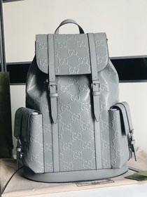 GG original embossed calfskin backpack 625770 grey