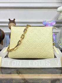 2023 Louis vuitton original lambskin coussin pm bag M57790 light yellow