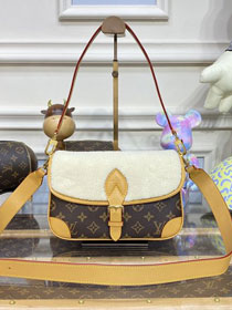 2023 louis vuitton original canvas&shearling diane handbag M46317