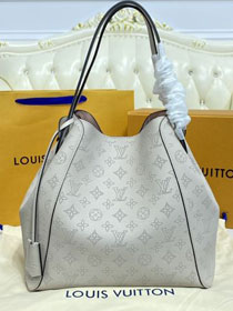 Louis vuitton original mahina leather hina mm M53141 light grey