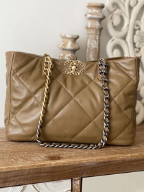 CC original lambskin 19 shopping bag AS3660 brown