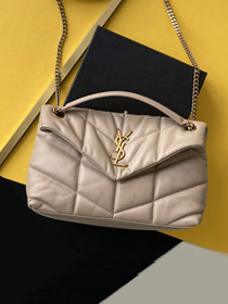 YSL original lambskin puffer small bag 577476 apricot