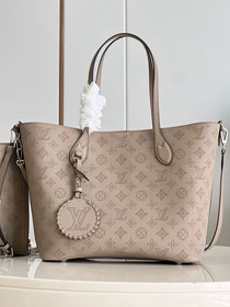 2023 Louis vuitton original mahina calfskin blossom MM tote M21851 galet beige